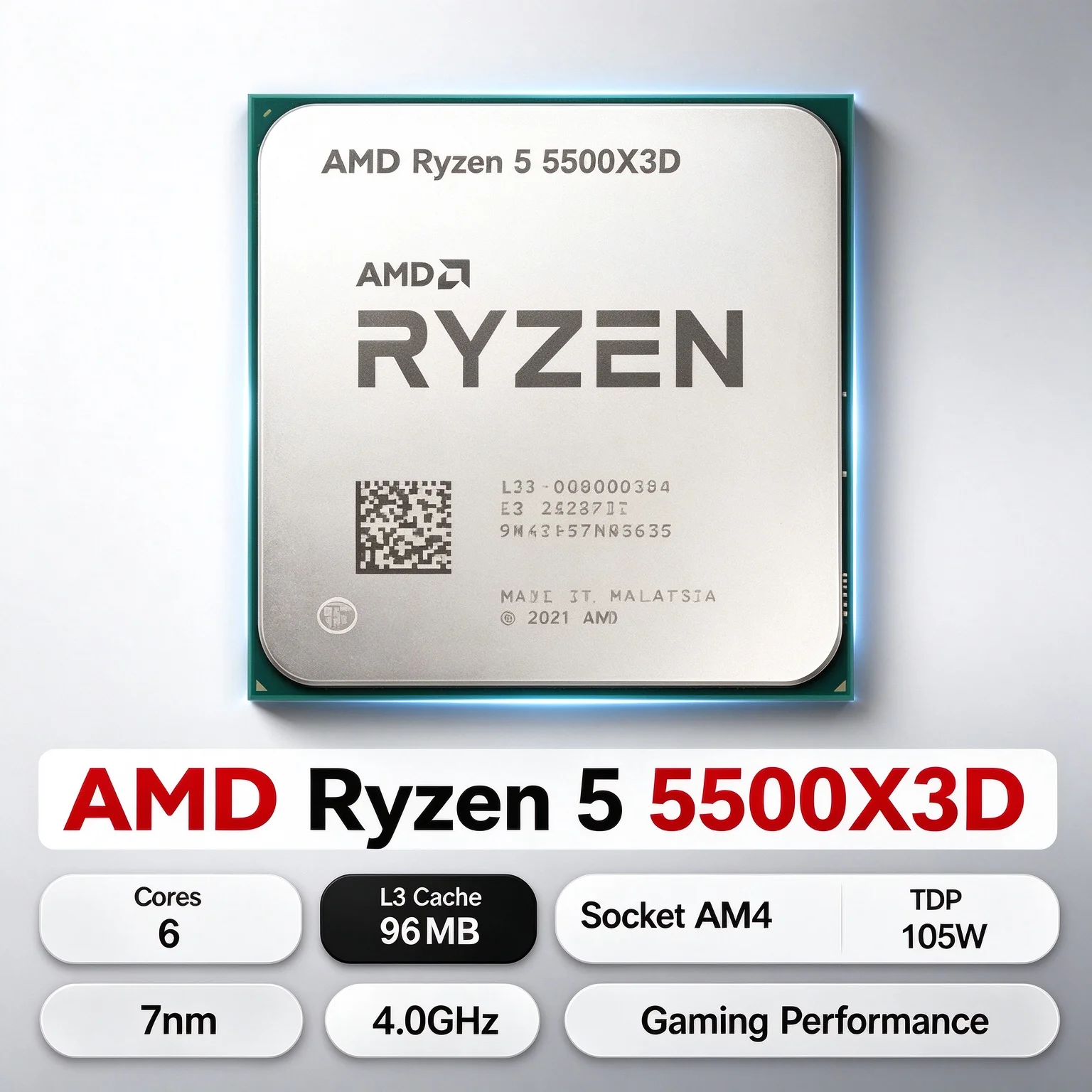 Amd Cpu Ryzen 7 - AMD R5 5500X3D, procesador Ryzen 5
