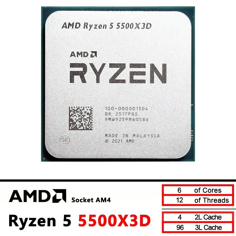 AMD R5 5500X3D, procesador Ryz - Amd Cpu Ryzen 7 reseña y precio