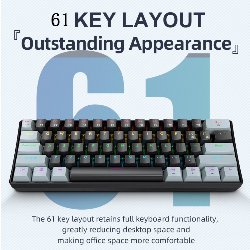 Teclado mecánico para juegos A - Keyboard Gaming Blue Switch reseña y precio